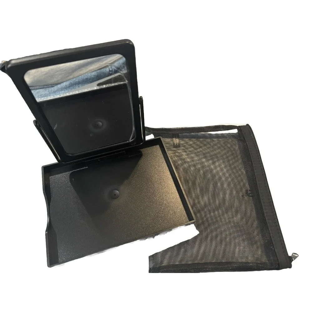 Mary Kay Black Mirror Foldable Standing Travel Mirror with Tray NEW